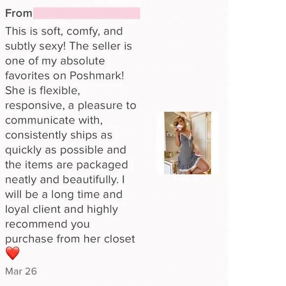 Lace Detail Grey Night Gown Short - Picture 13 of 16